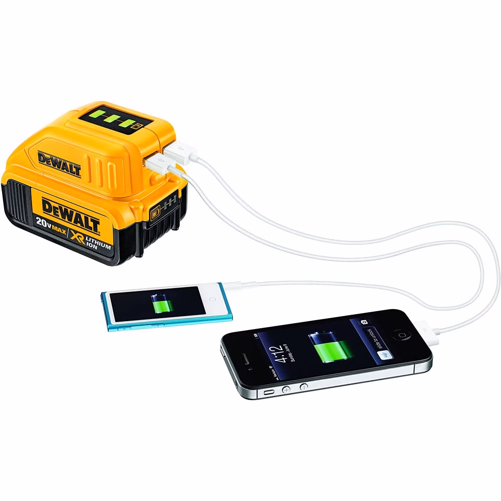 How does the DeWalt portable USB charging kit work?