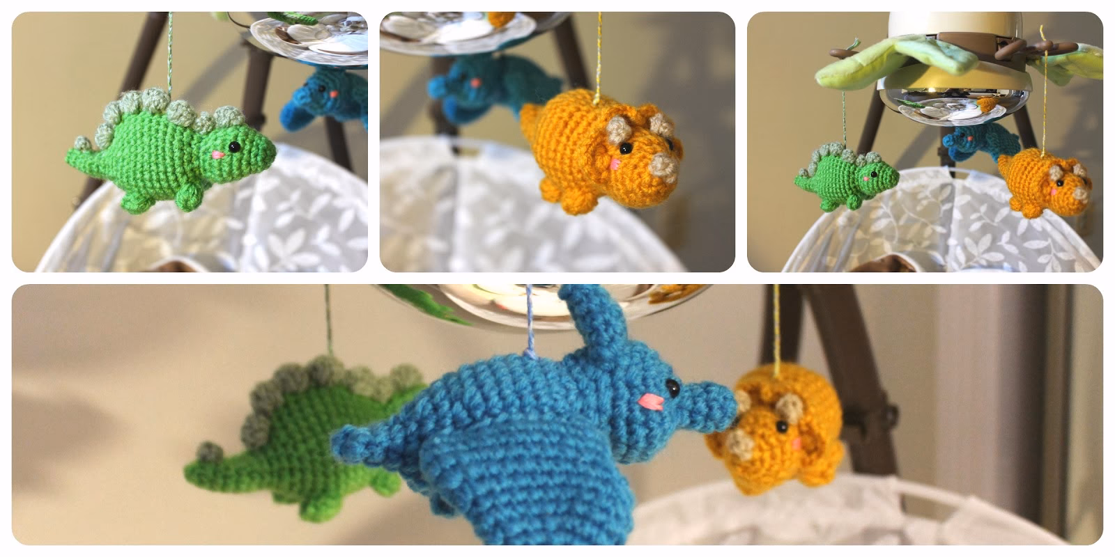How do you make a crochet dinosaur a plush toy?