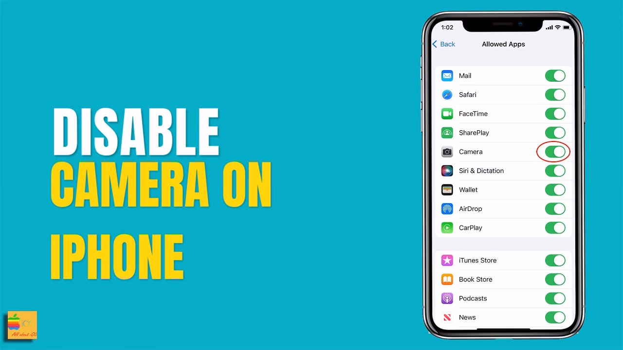 How to disable Camera from lock screen on iPhone?