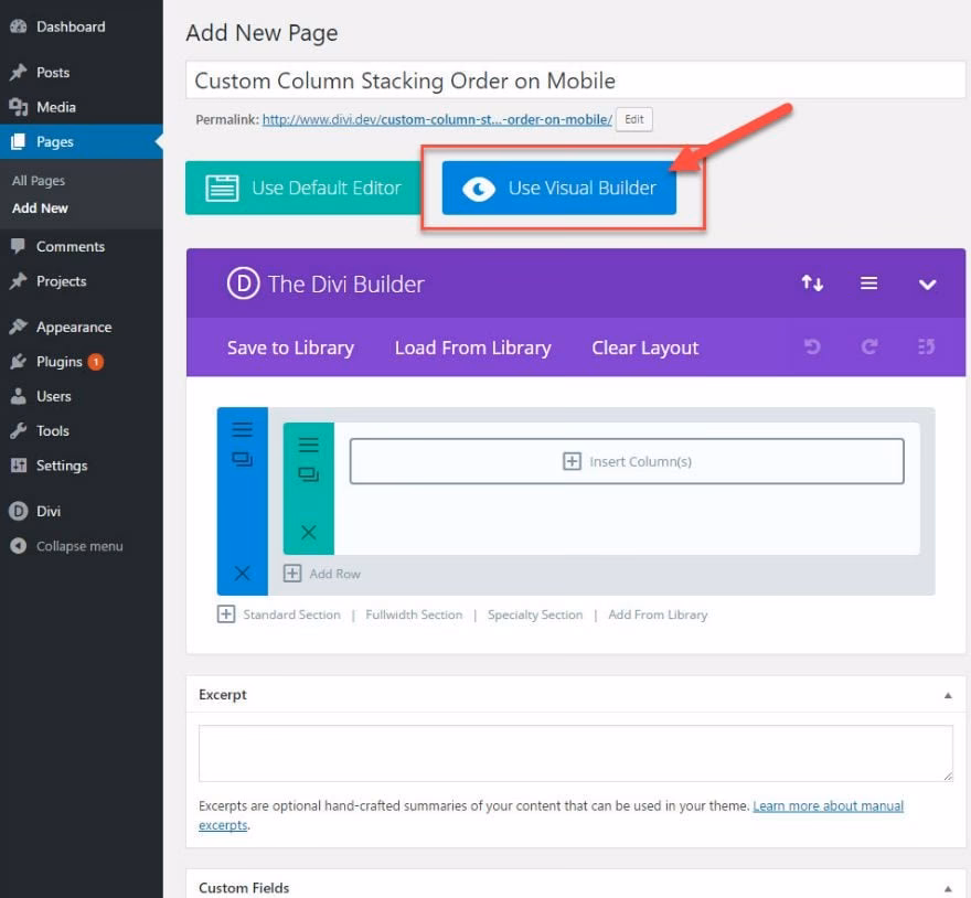 How to reverse column on mobile in Divi?