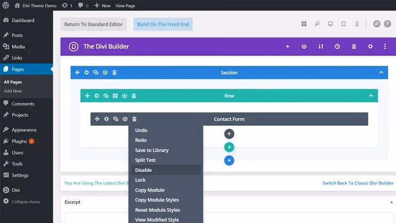 How do I hide a Divi module on a mobile device?