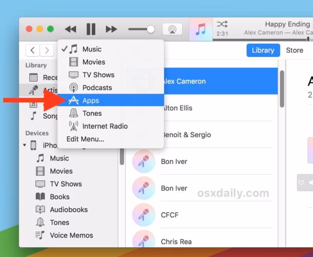 How do I download apps from the App Store?