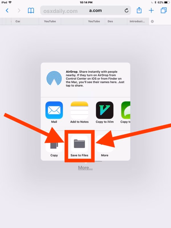 How to save a zip file on iPhone?