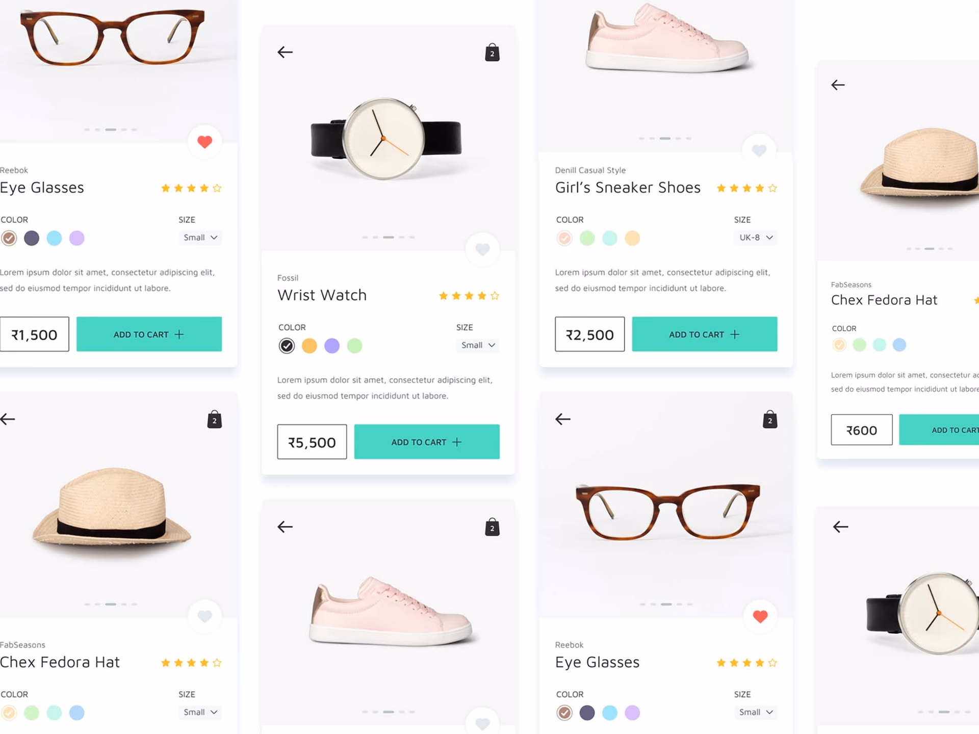 How many eCommerce mobile app designs are there?