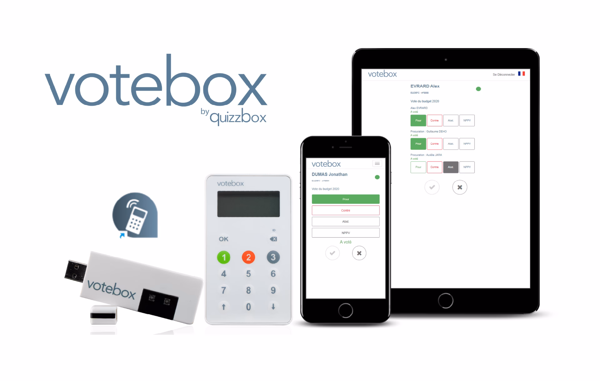 How does a wireless voting keypad work?
