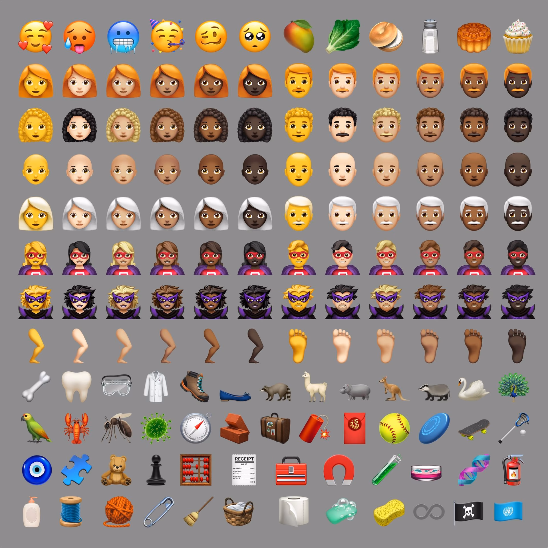 What are the new Apple emojis for iOS 15?