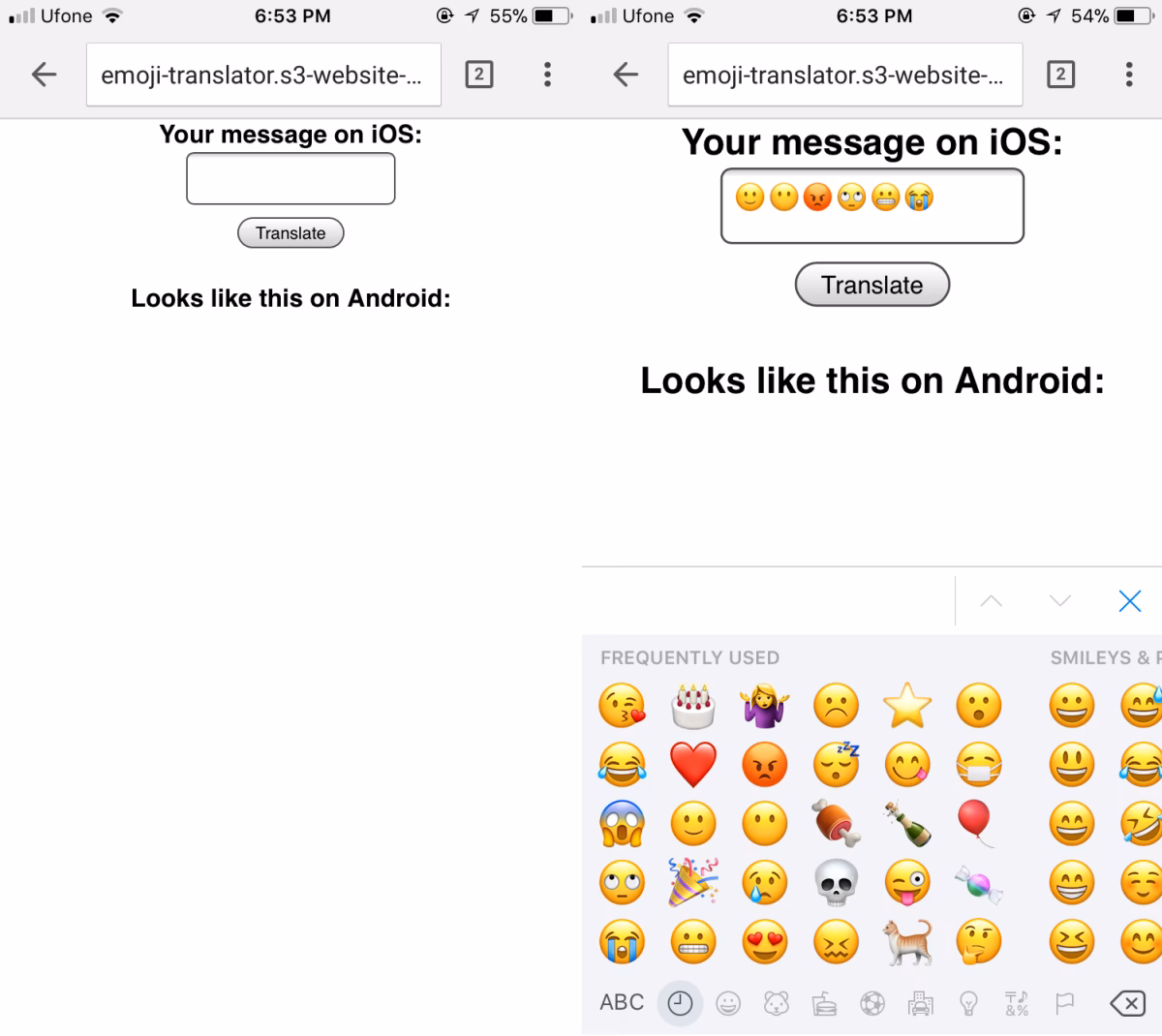 How to translate emoji from iOS to Android?