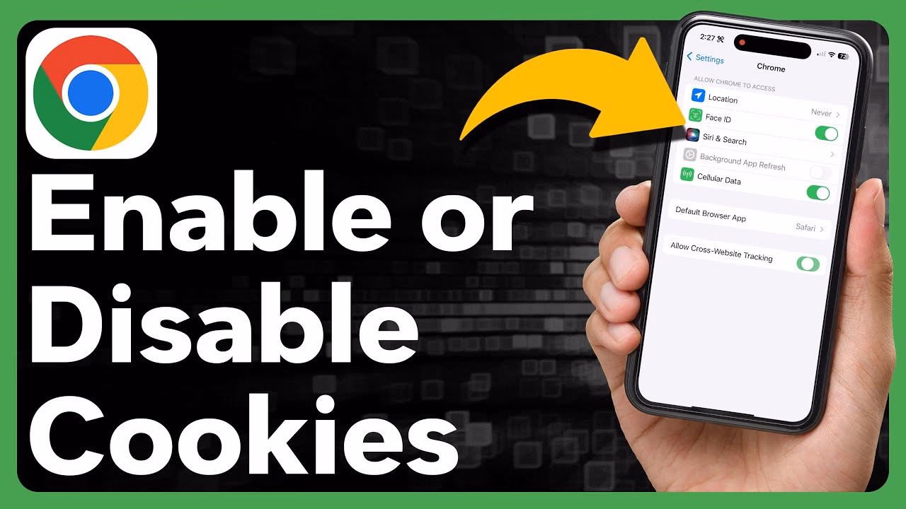 How to enable cookies on Chrome for iPhone?