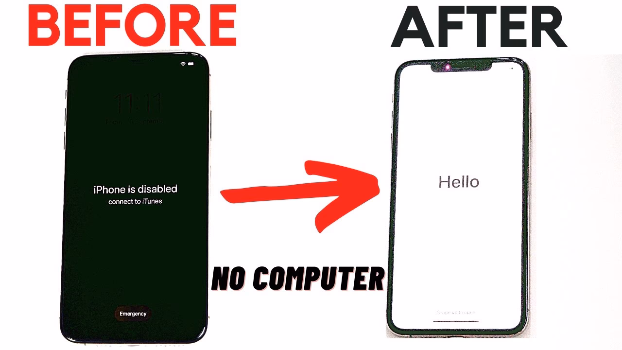 How to enable a disabled iPhone without a computer?