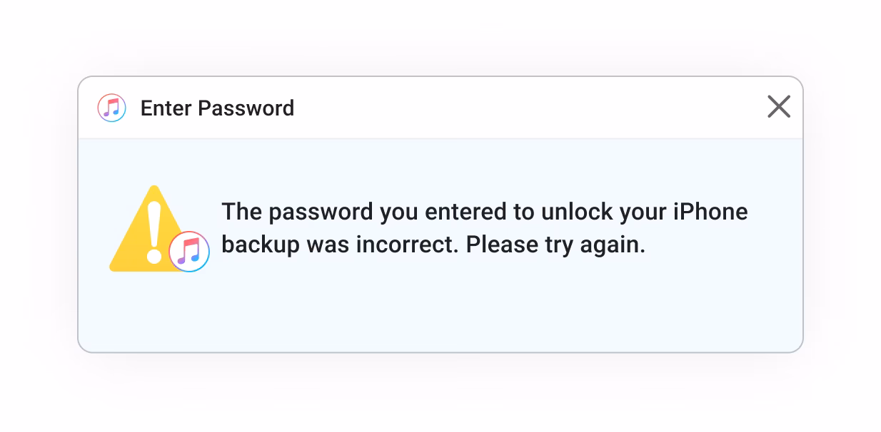How do I Reset my iTunes backup password?