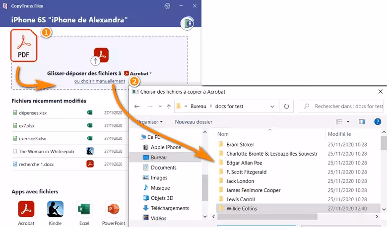Comment transférer un fichier EPUB sur iPhone ?