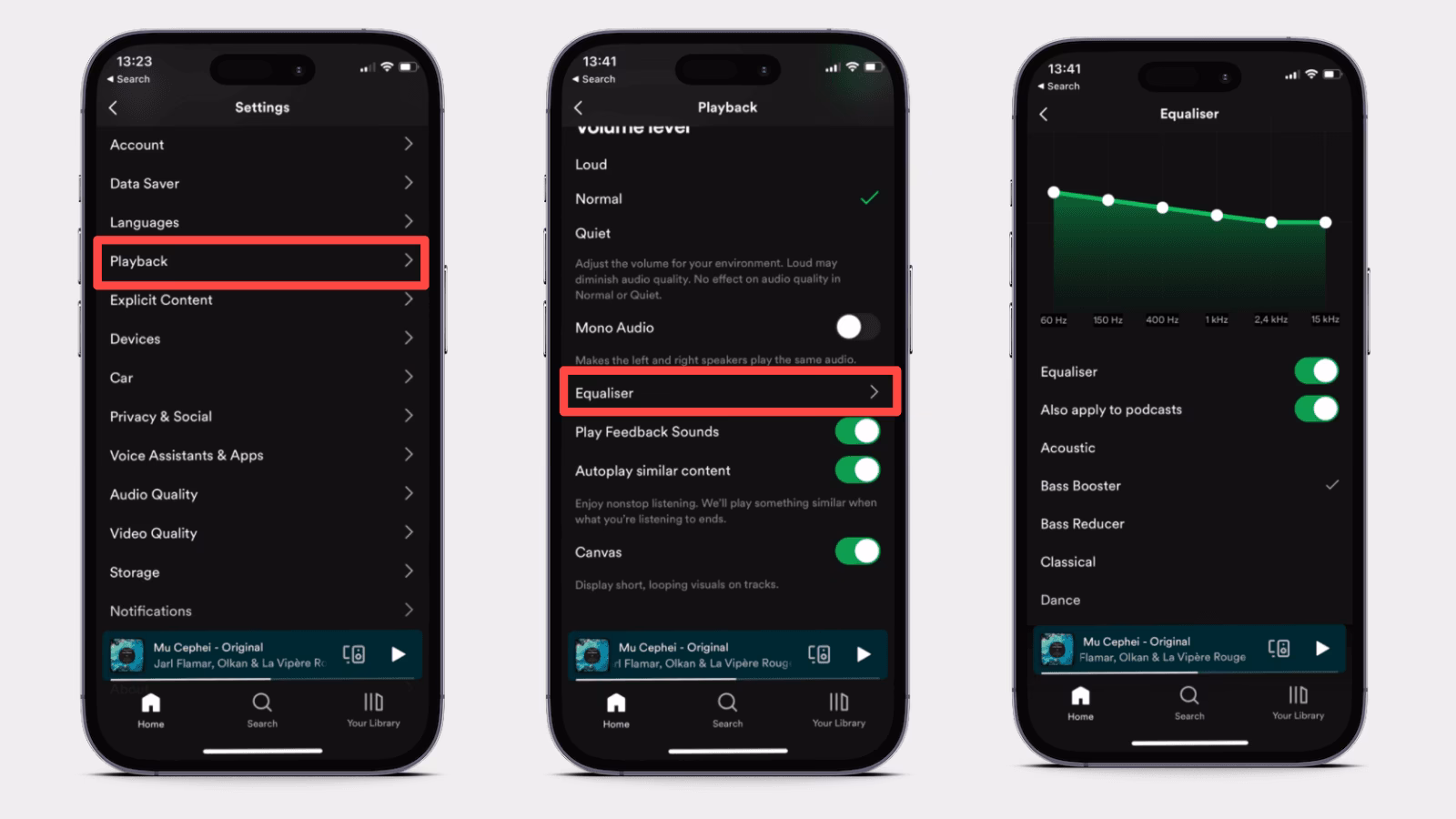 How do I use EQ on Spotify?