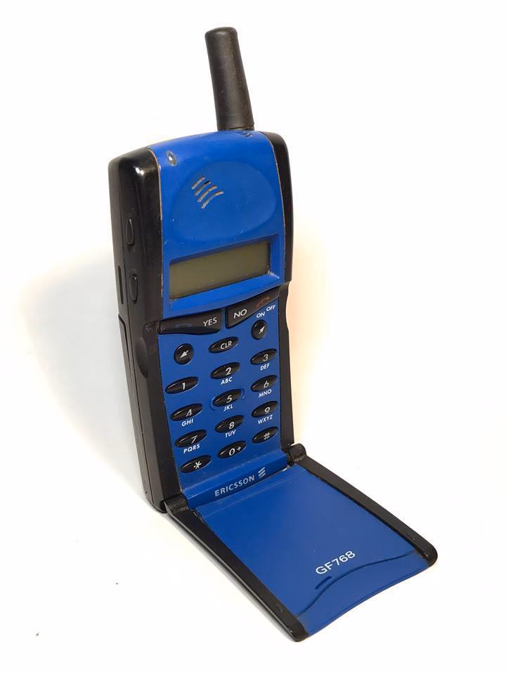 What year did the Ericsson gf768 flip phone come out?