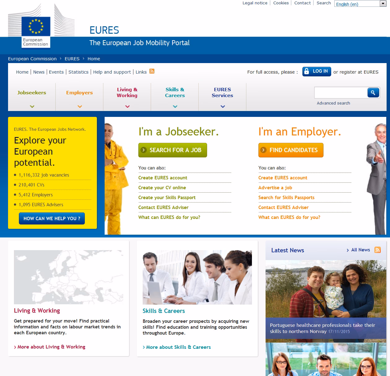 How can I publish my job offer on the EURES portal?