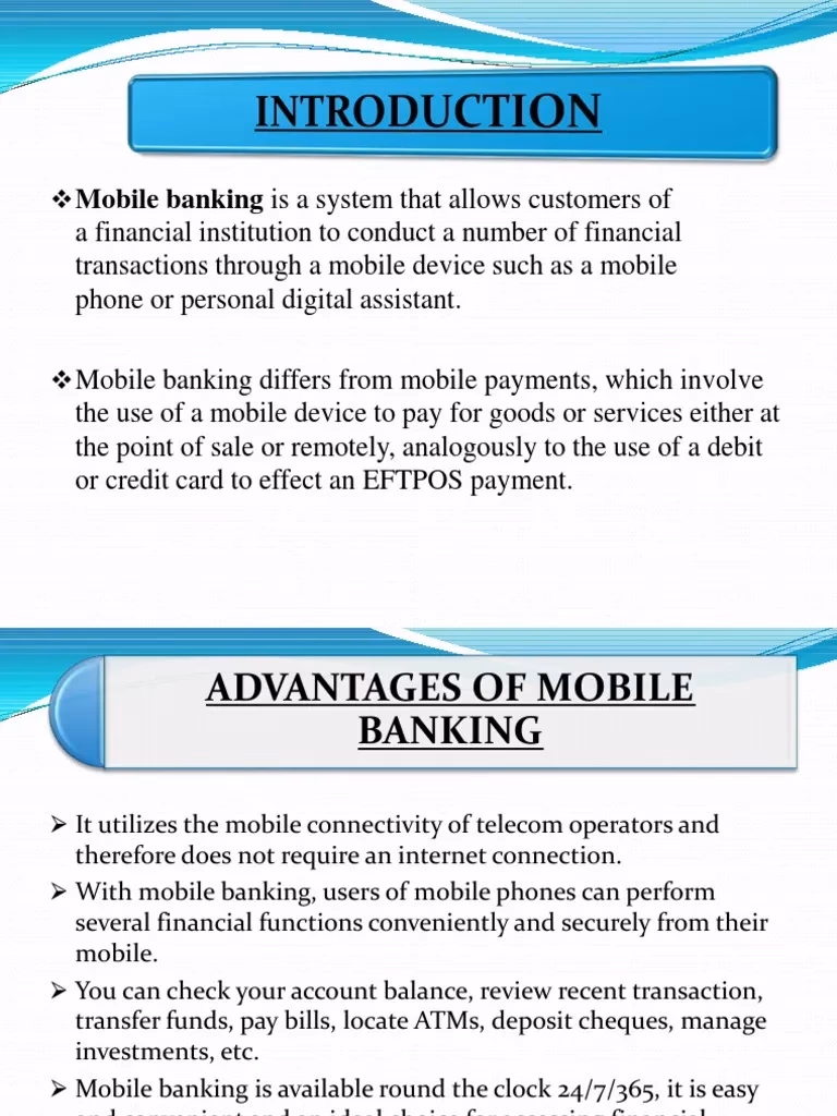 How does mobile banking differ from mobile payments?