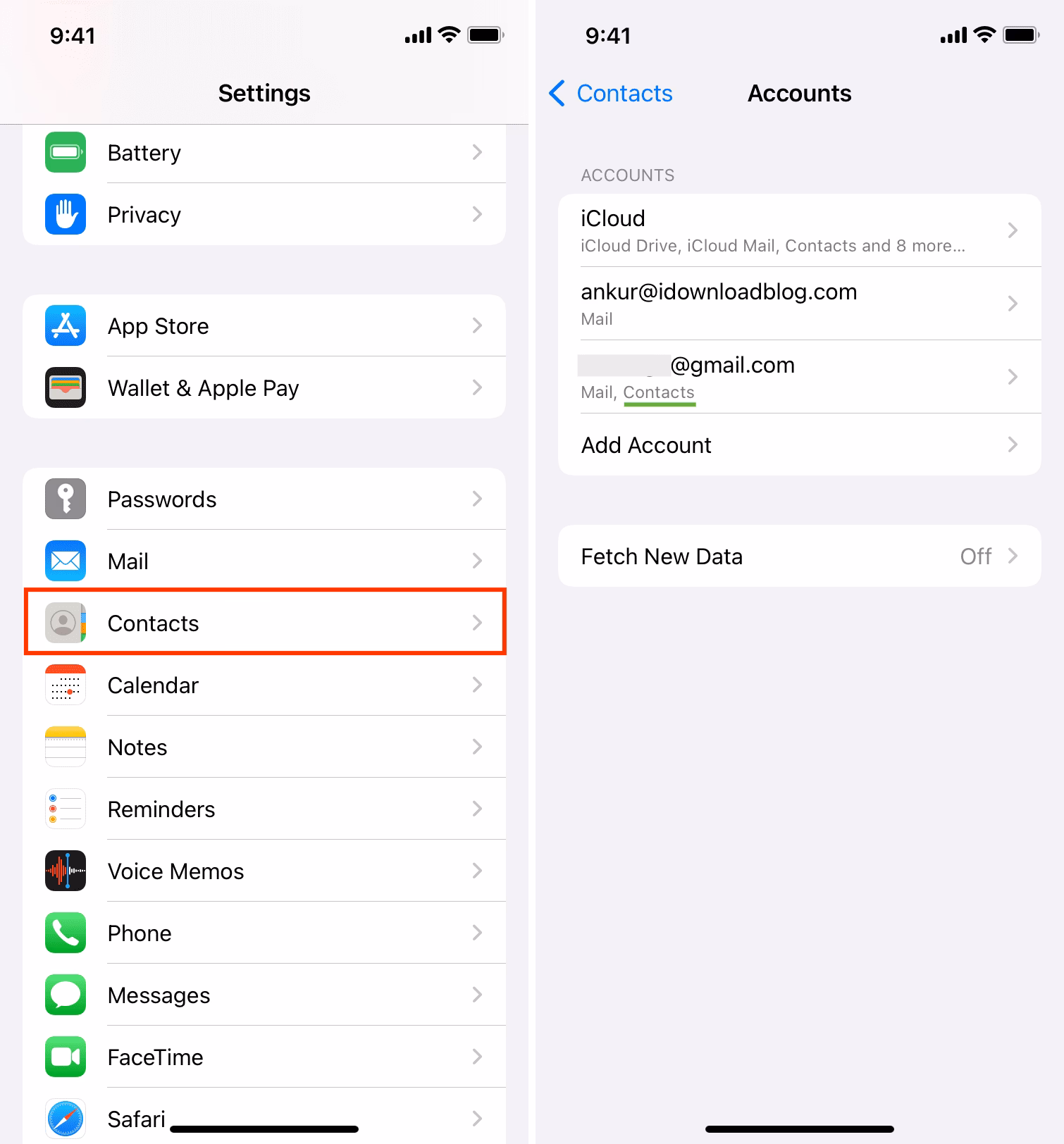 How to transfer iPhone contacts to Google Contacts?