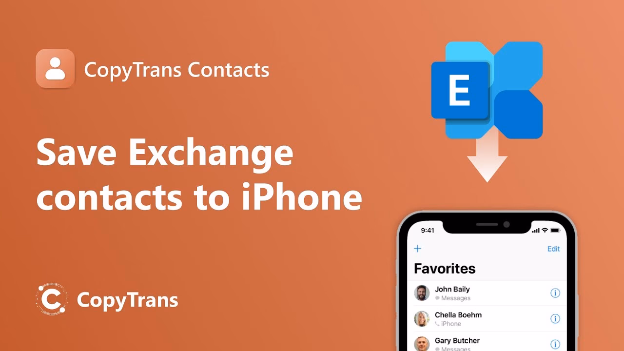 How do I save contacts in exchange?