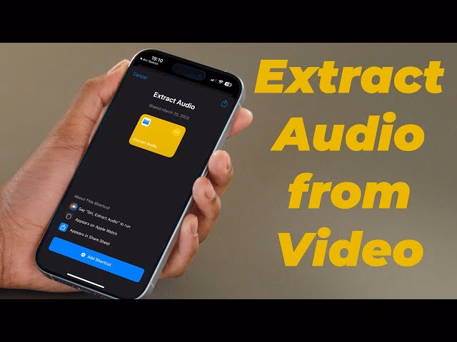 Why can't I extract audio from a video on my iPhone?