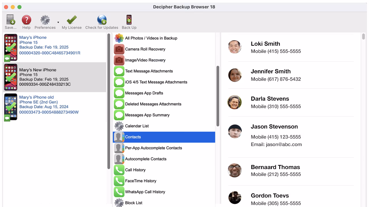 How do I export contacts to another device or app?