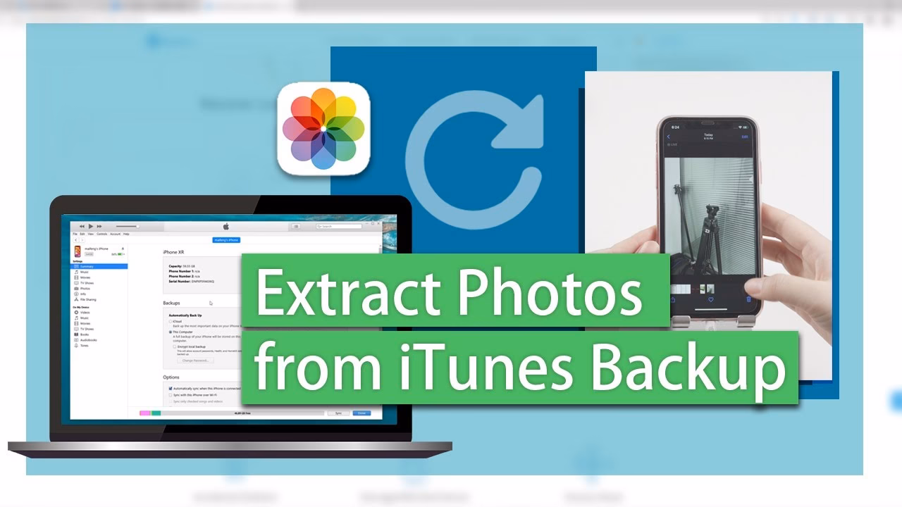 How to extract photos from iTunes backup without iPhone connected?