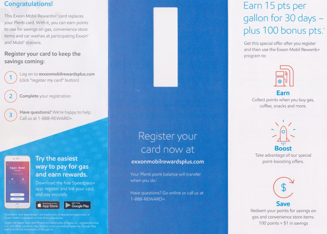 How does Exxon Mobil rewards+ work?