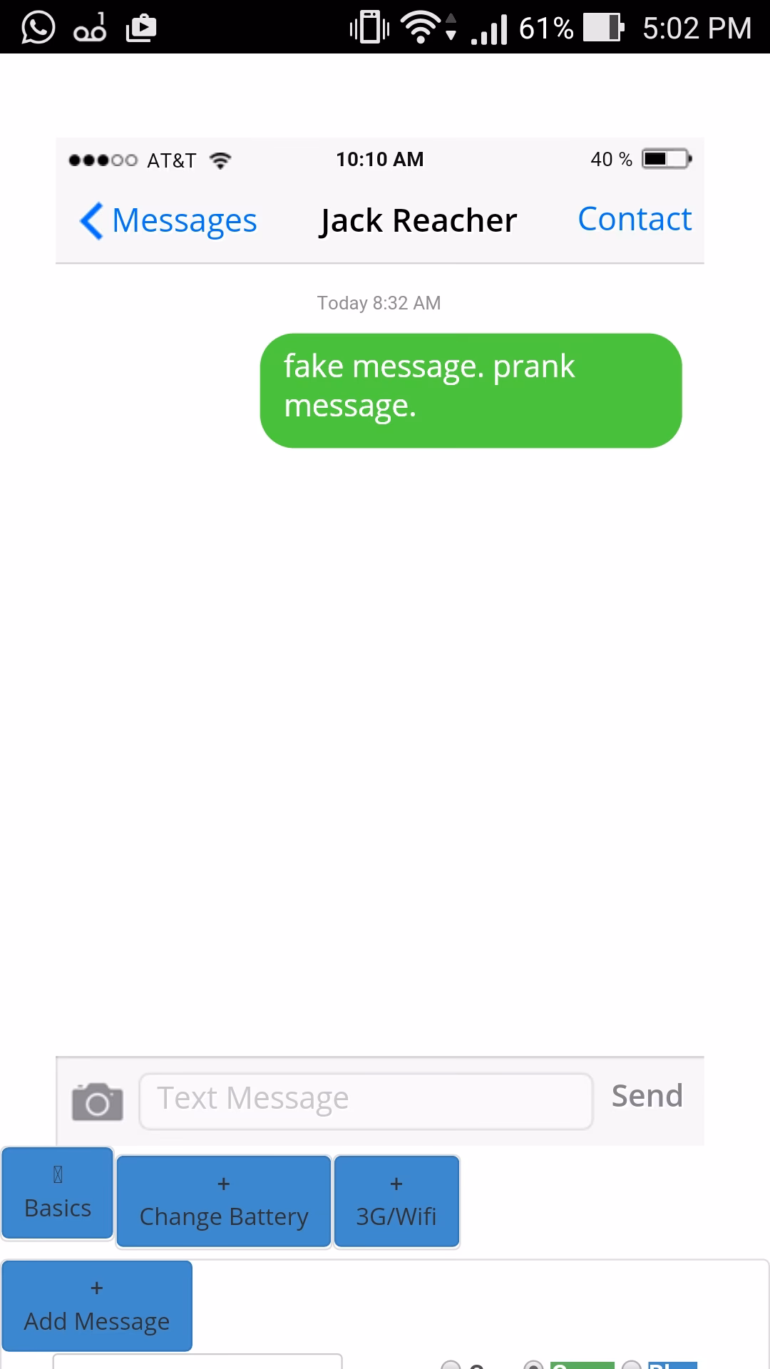 What is fake iPhone text message generator?
