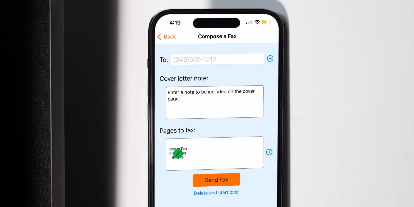 How to fax from iPhone?
