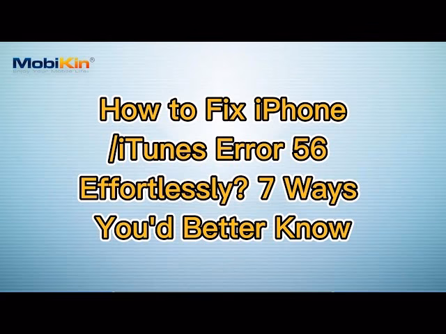What causes iPhone Error 56?