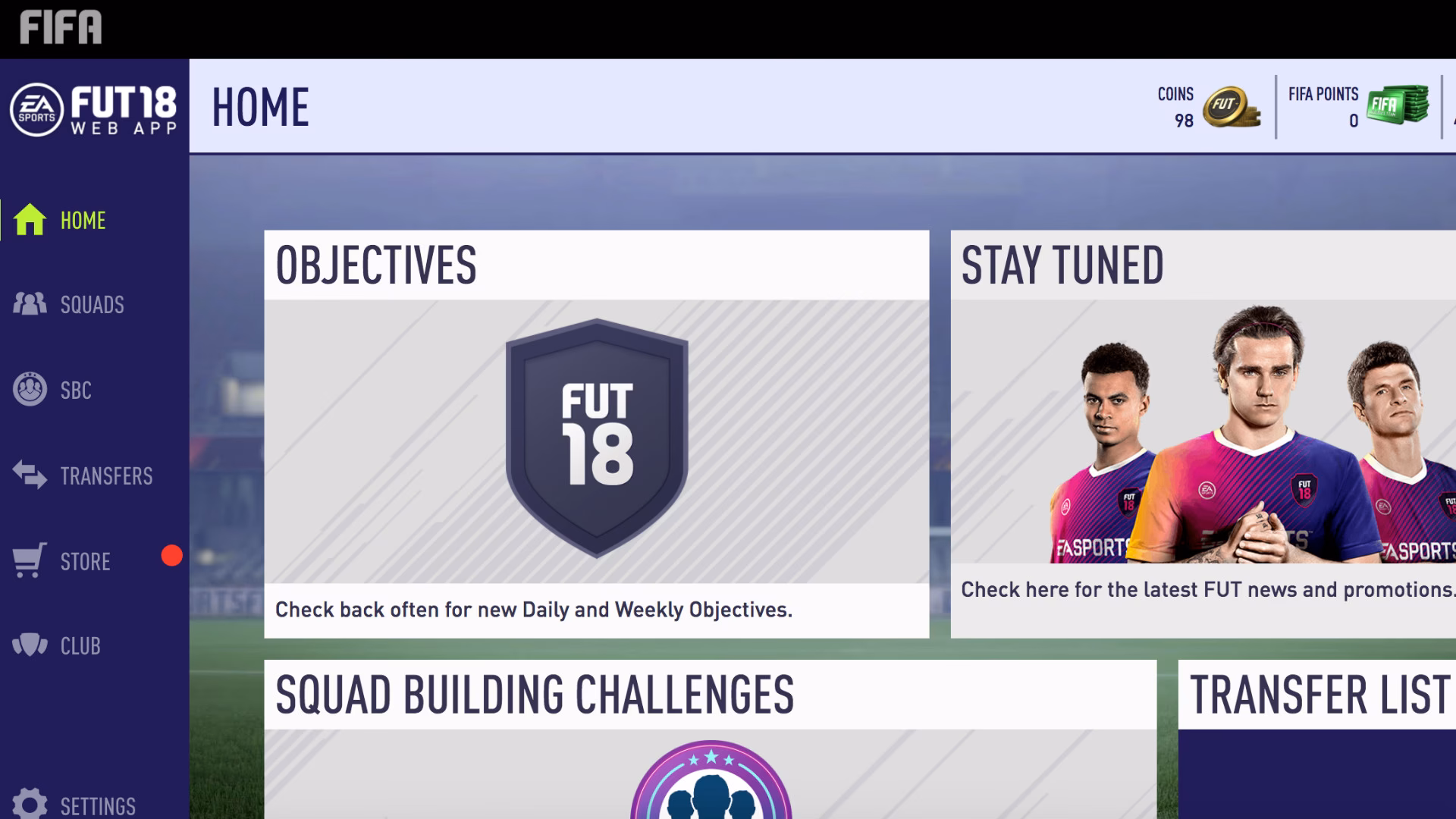 How to access FIFA 18 Ultimate Team Web App?