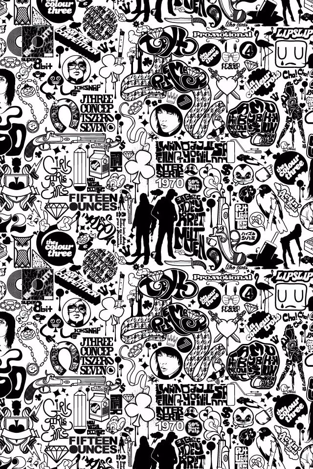 How many black and white Doodle wallpapers are there?
