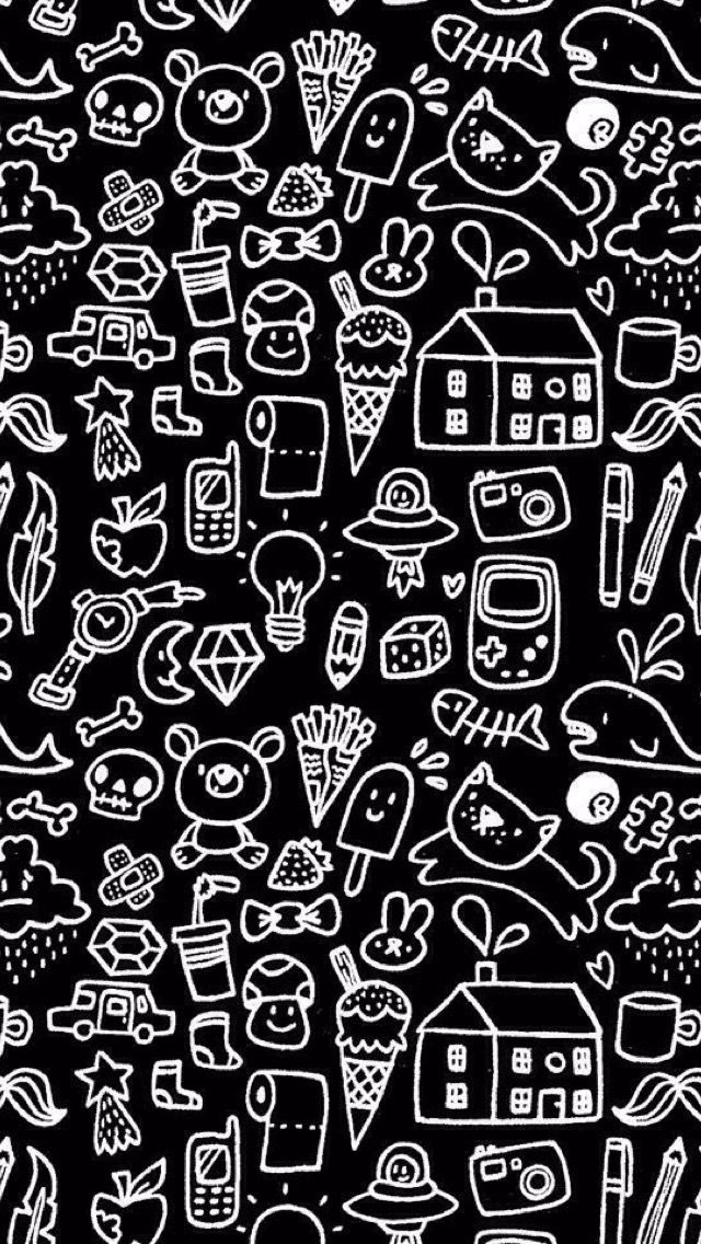 How many black and white Doodle wallpapers are there?