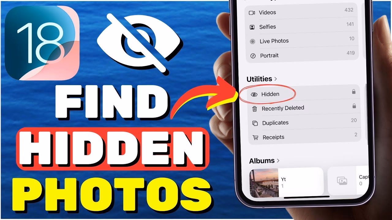 Where are hidden photos on iPhone iOS 17?