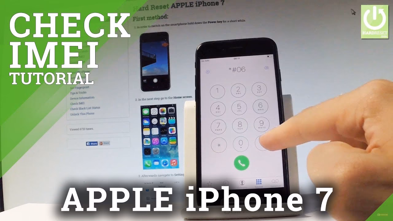 Why do I need an IMEI number for my iPhone 7?