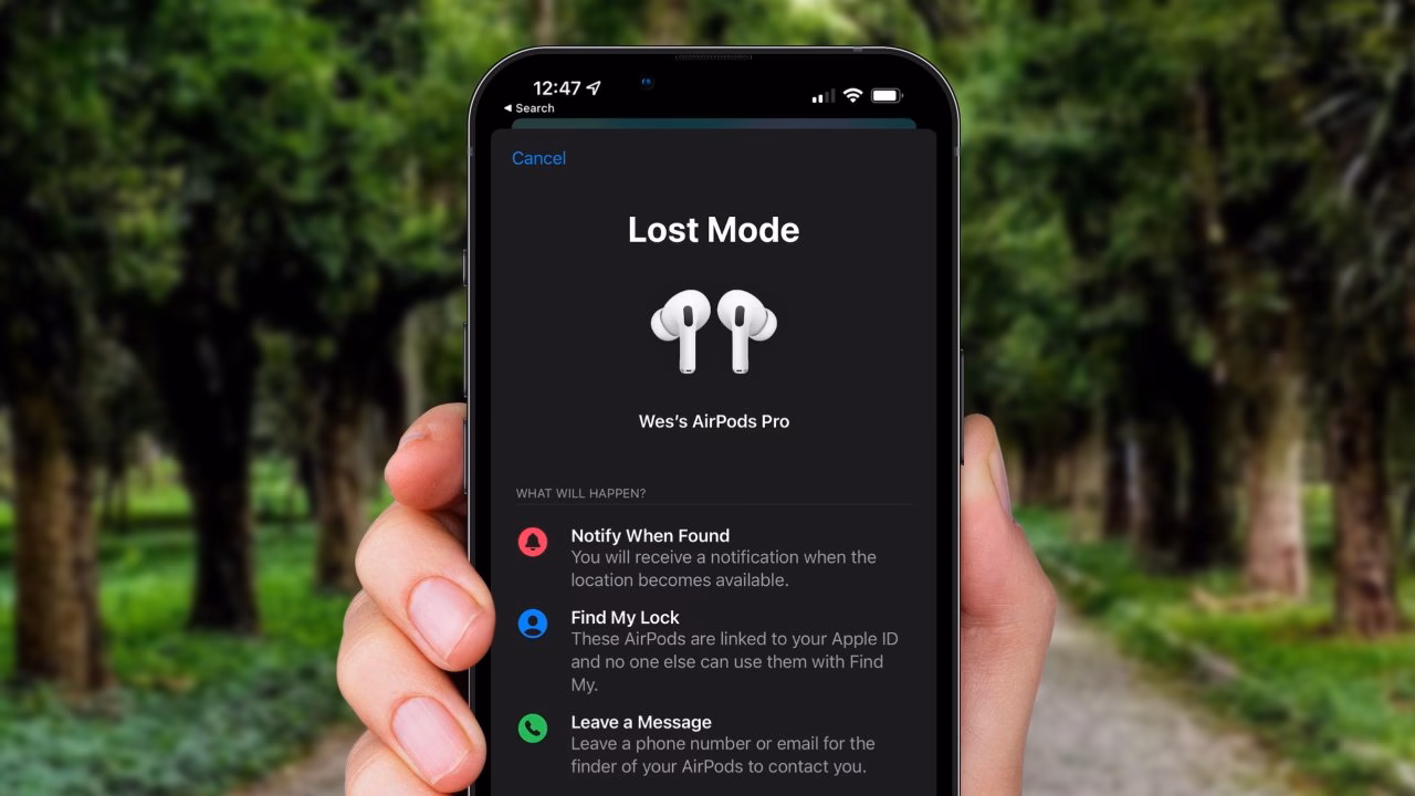 How do I find a missing AirPod?