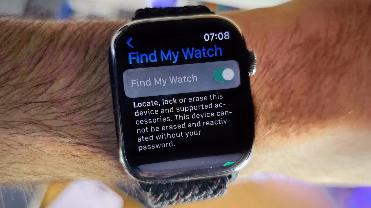 How to remove find my watch from iPhone?