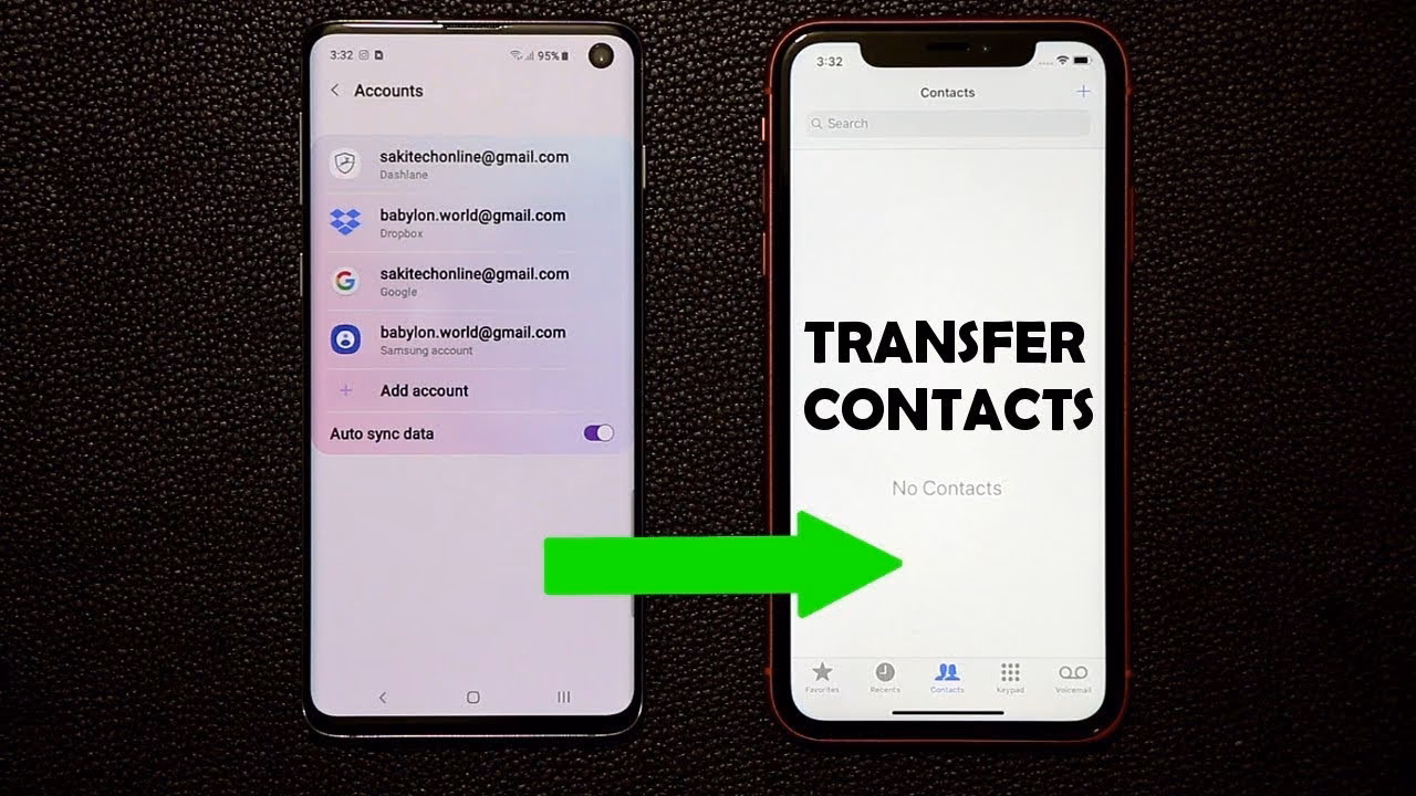 How to transfer contacts from Android to iPhone using Bluetooth?