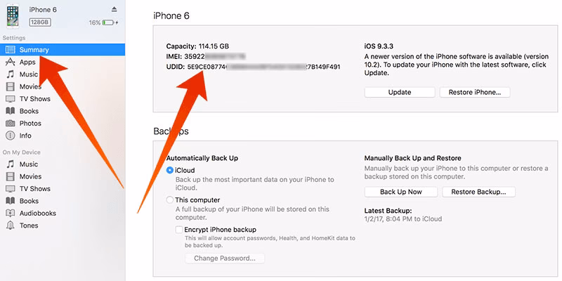 How do I Find my UDID number?
