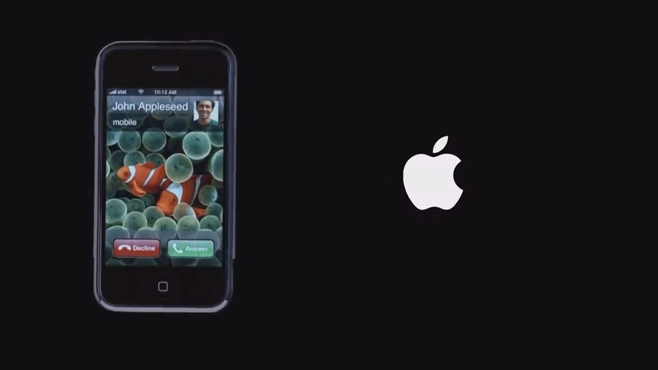 Where can I find the first iPhone 1 commercial?