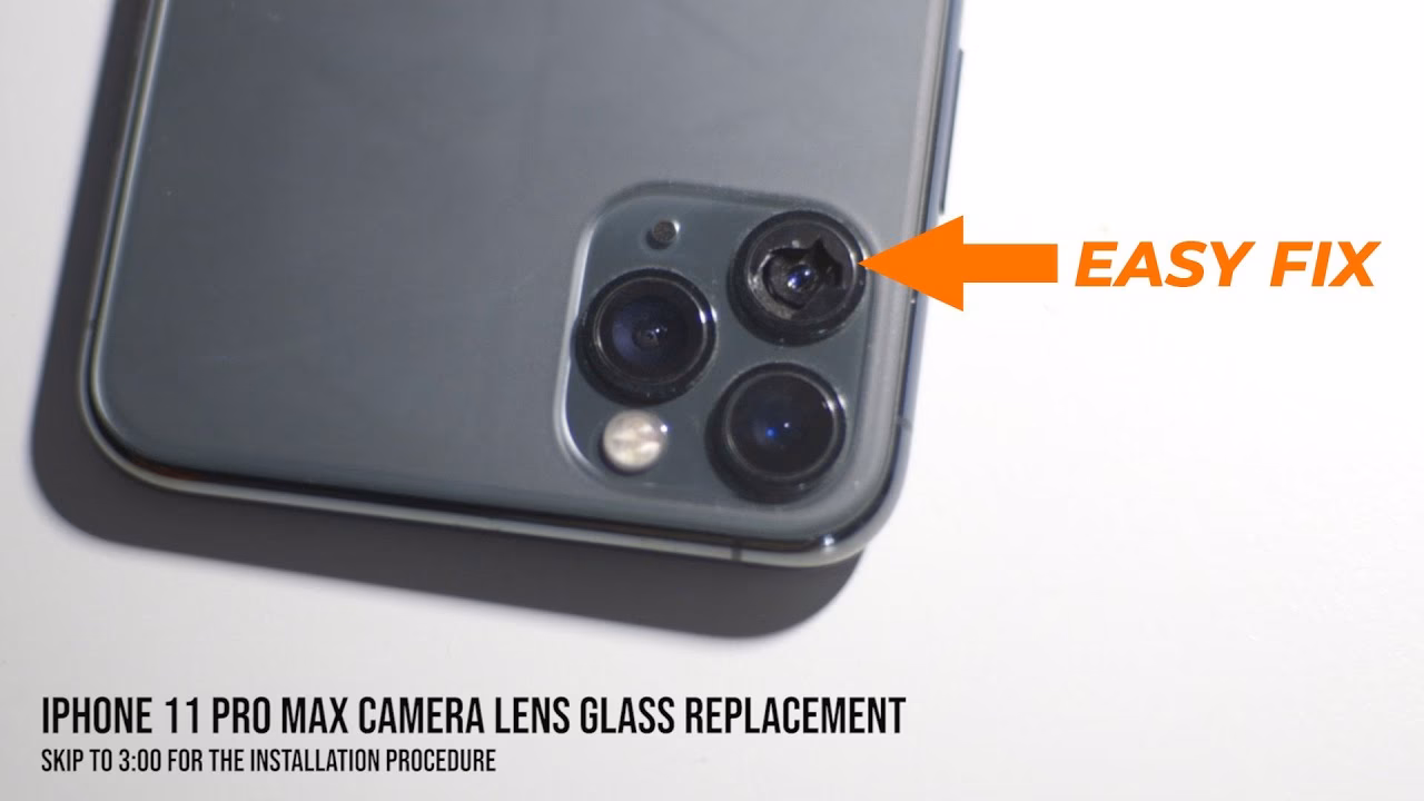 What happens if a camera lens cracks on an iPhone?