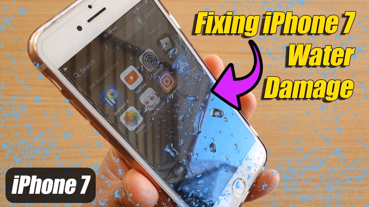 How to fix a green iPhone screen after water damage?