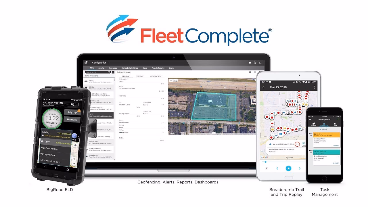 Does the fleet management system have a mobile app?