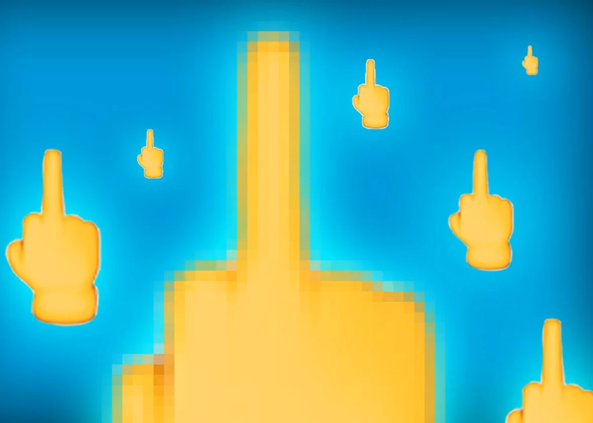 What is a middle finger emoji?