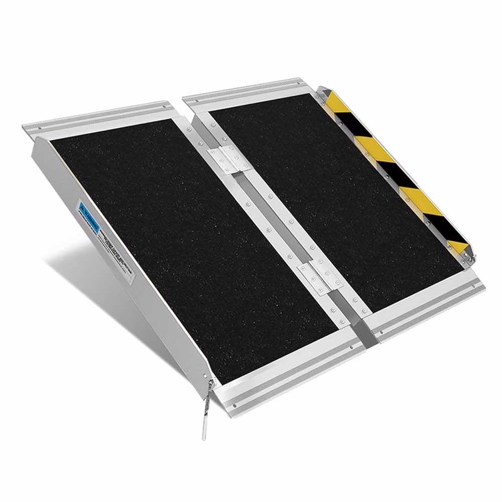 What is a homcom carpeted folding ramp?