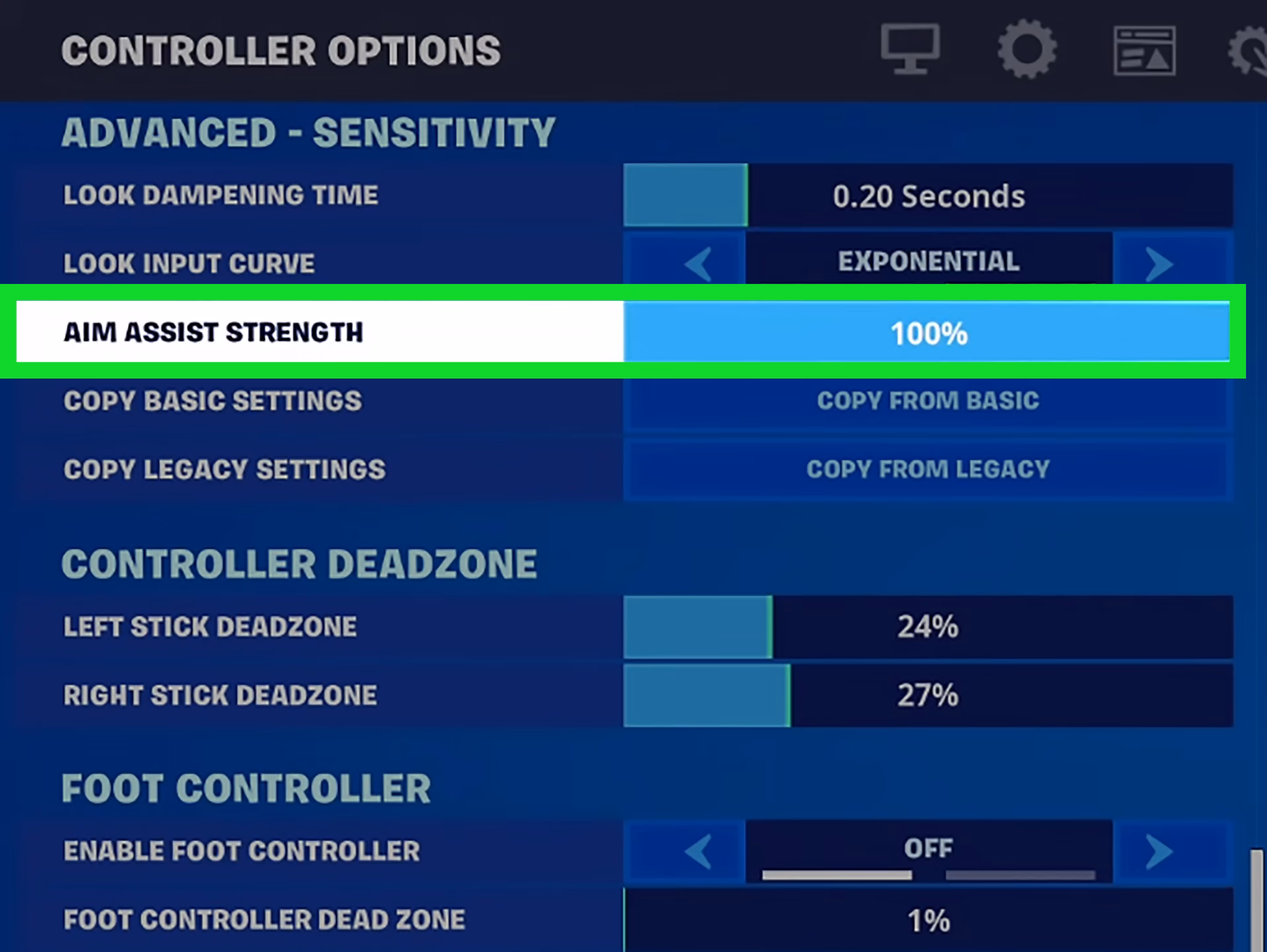 What is a good aim assist value in Fortnite?