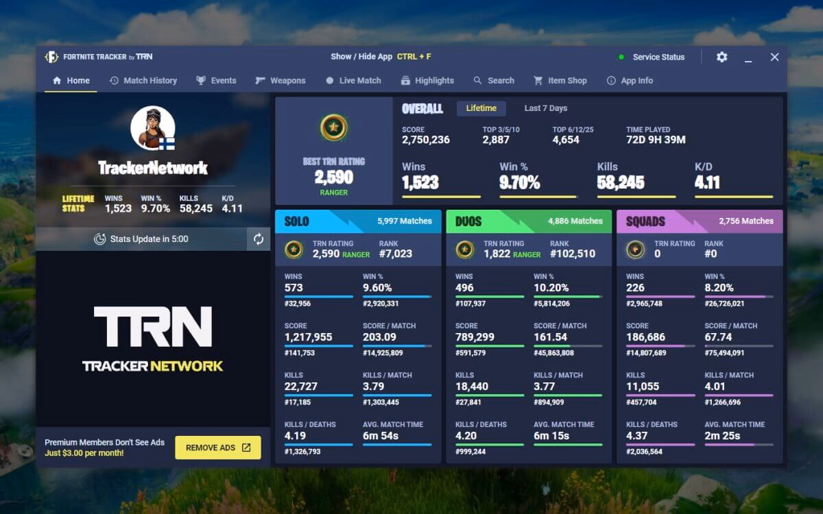 What is the best Fortnite tracker?