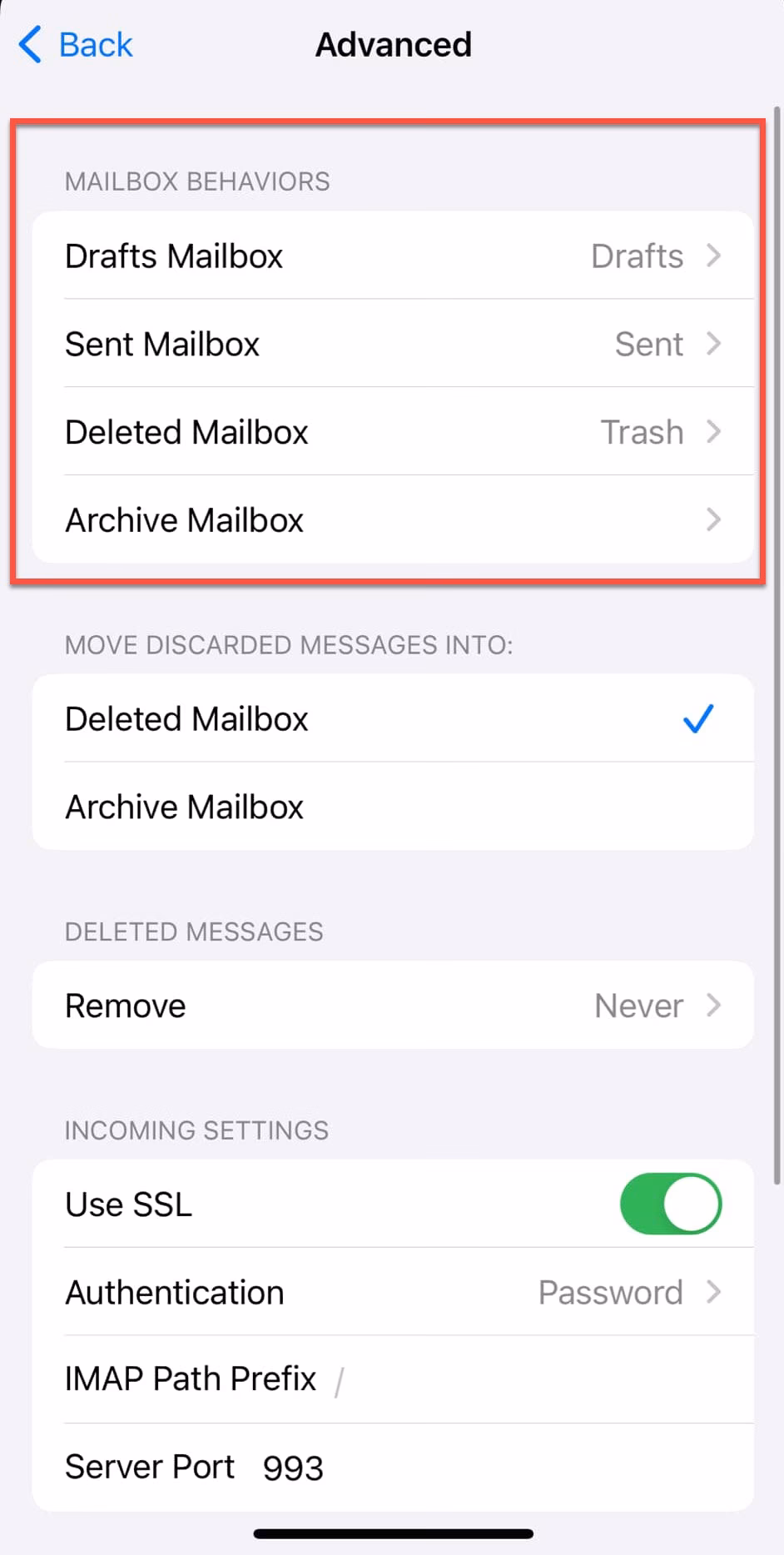How do I add an IMAP email account to my iPhone?