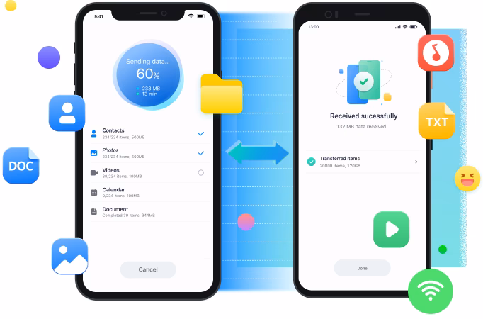 What is the best app to transfer data from Android to iPhone?