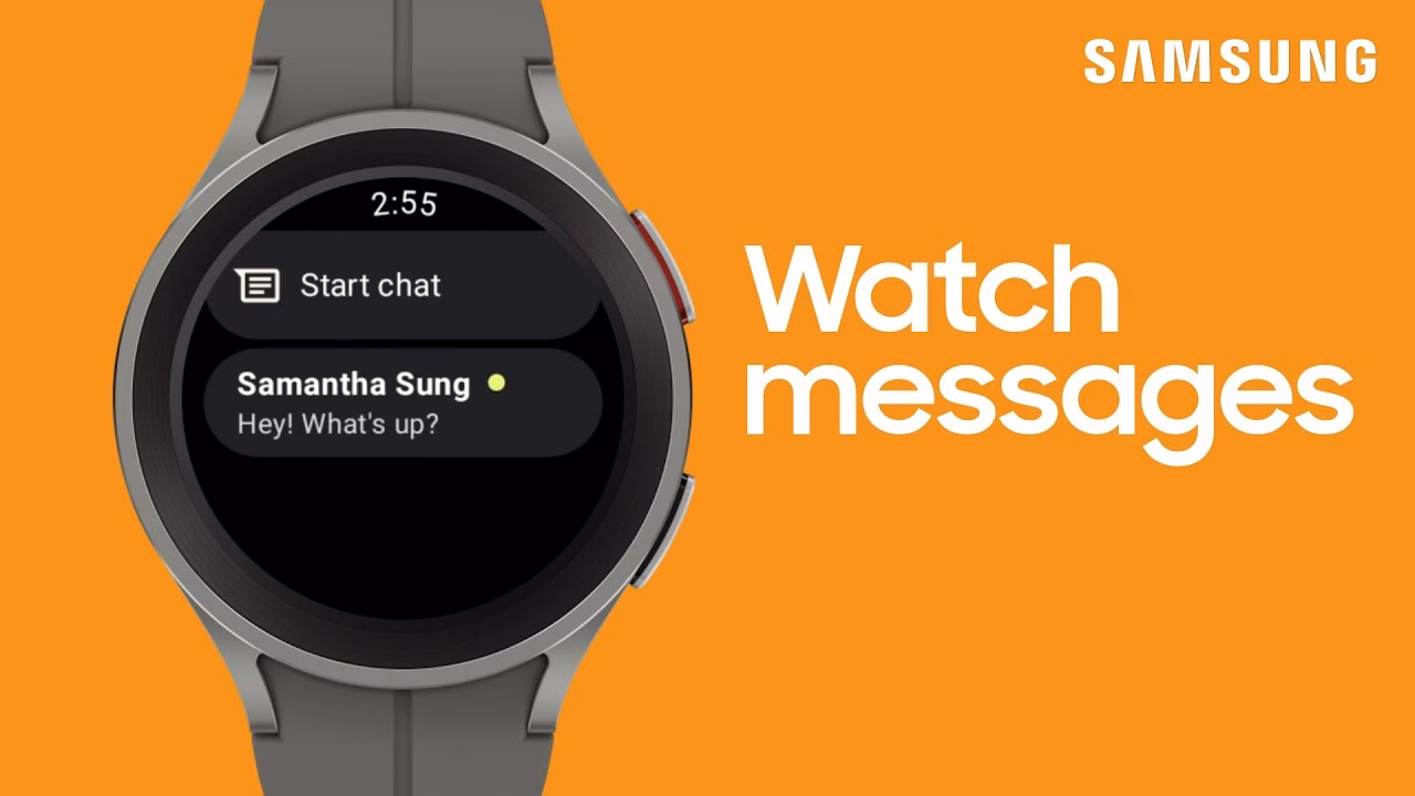 How can I see messages on my Galaxy Watch when paired to an iPhone?