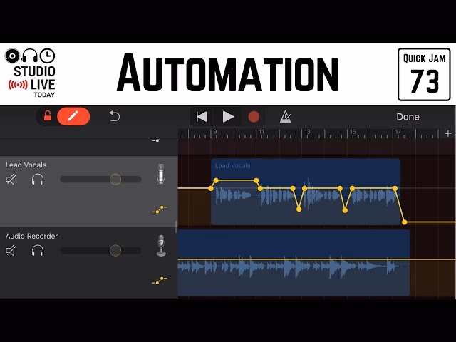 How do I use voiceover in GarageBand for iPhone?