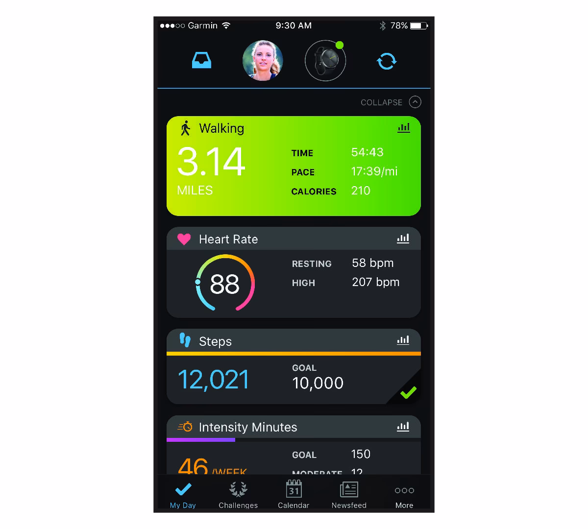 Wie kann ich meine Garmin-Daten sehen?